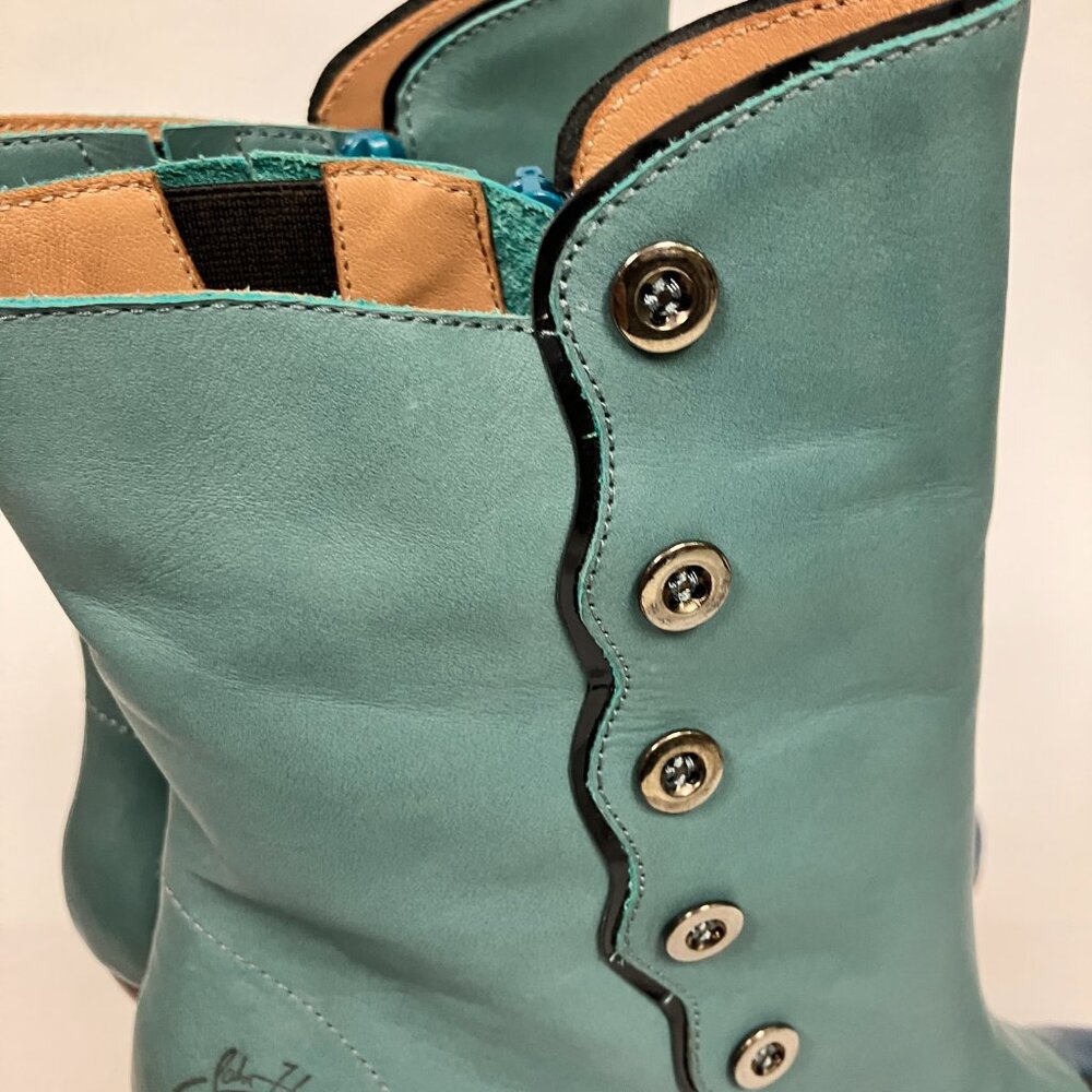 *BRAND NEW!* Fluevog 2017 Miracles ASCENSION, Blue, Size 9.5 (narrow TTS). - Picture 8 of 15